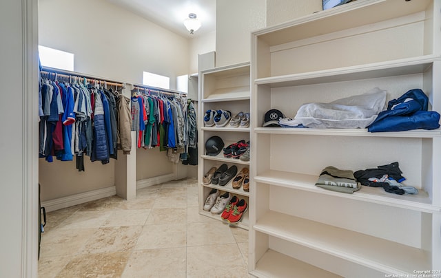 view of walk in closet