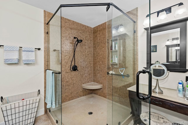 bathroom with an enclosed shower