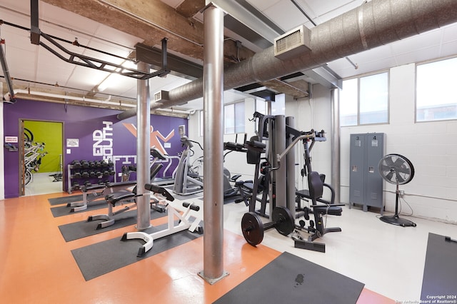 view of workout area