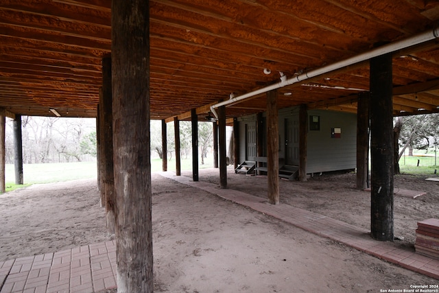 view of horse barn