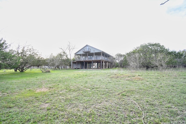 794 Rio Luna Dr, Bandera, TX 78003 - view of yard with a wooden deck