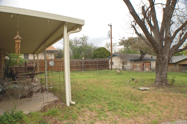 view of yard featuring a patio