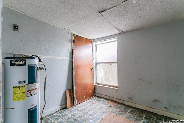 utility room with water heater