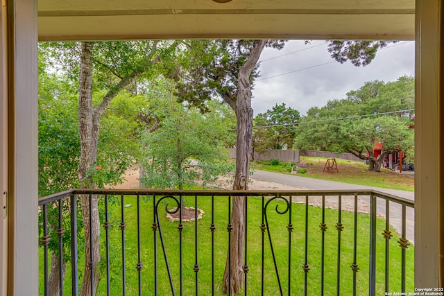 view of balcony