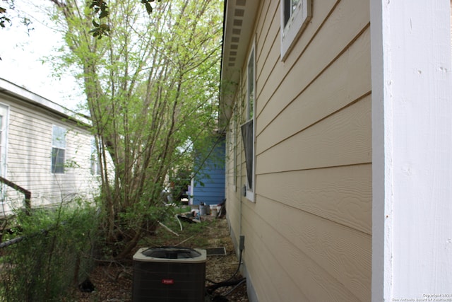 view of home's exterior featuring central AC unit