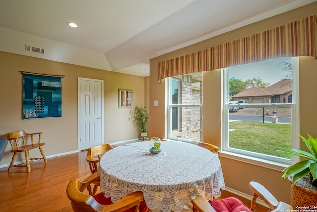 dining room featuring hardwood / wood-style flooring