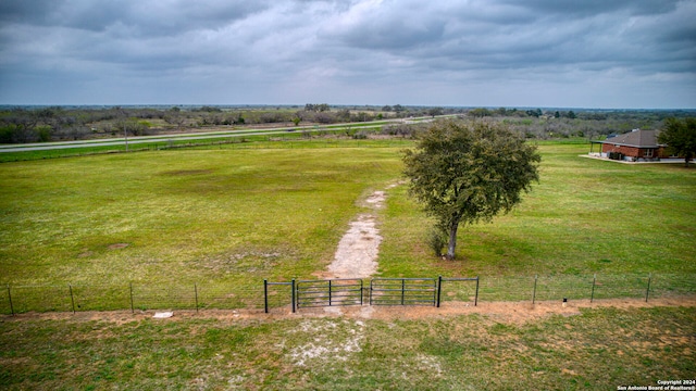 bird's eye view with a rural view