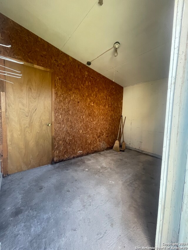 interior space featuring concrete floors