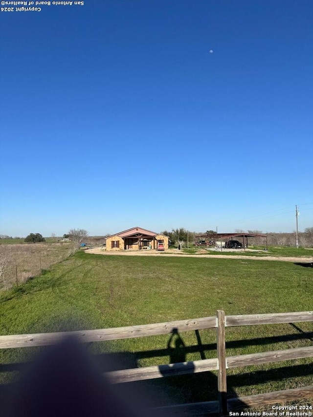 exterior space featuring a rural view