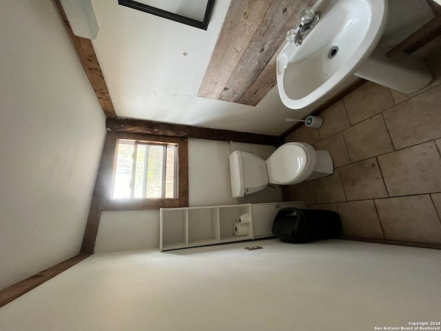 bathroom with toilet and sink