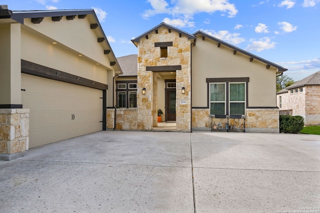 view of front of home featuring a garage