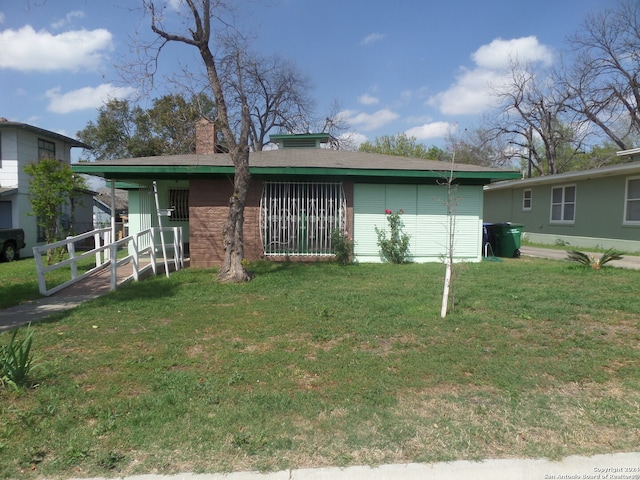 exterior space featuring a yard