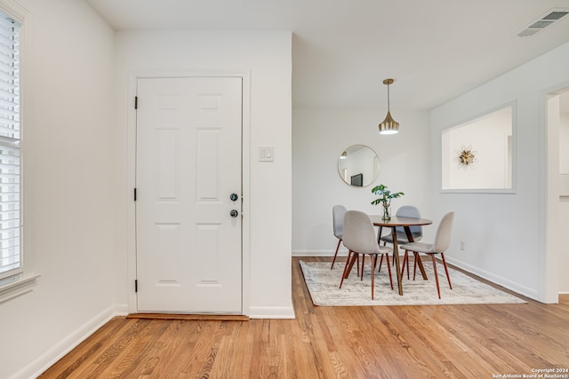 dining room featuring light wood-type flooring