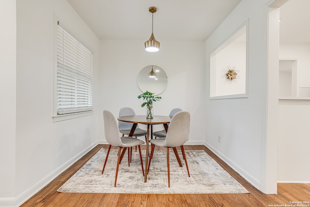 dining room featuring light hardwood / wood-style floors