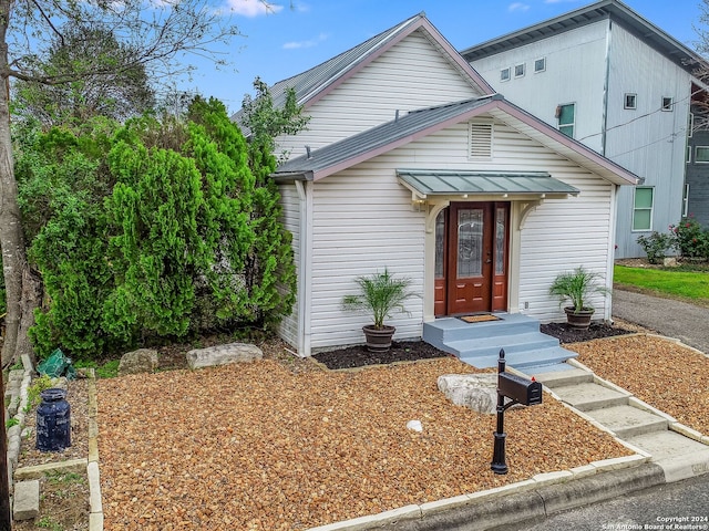 view of front of property with french doors