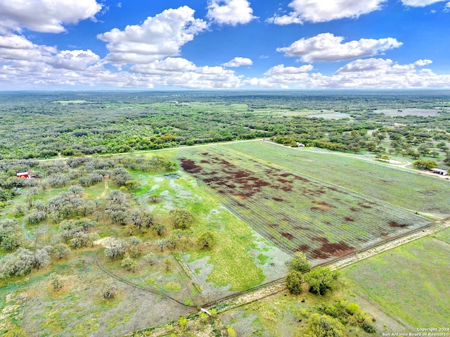 drone / aerial view with a rural view