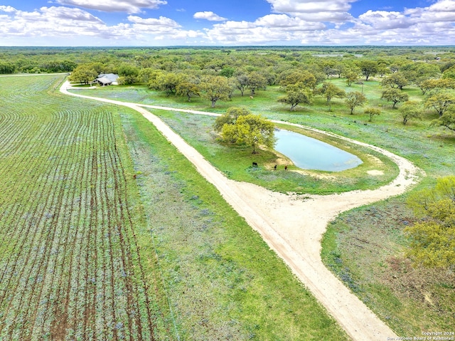 bird's eye view with a rural view