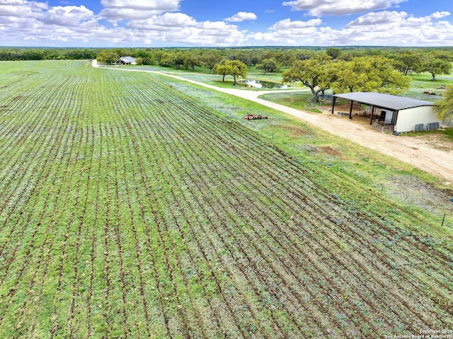 drone / aerial view featuring a rural view