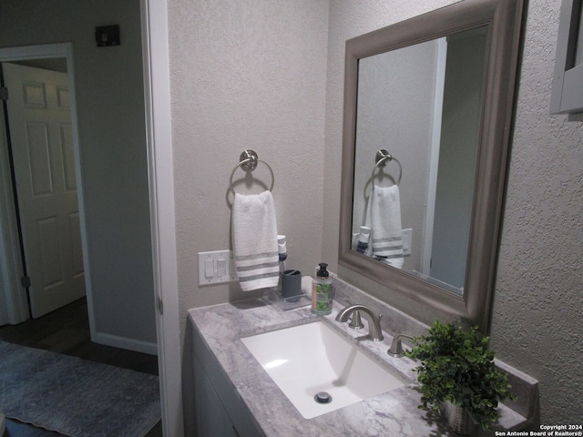 bathroom with oversized vanity