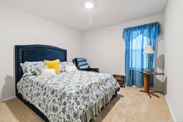 view of carpeted bedroom