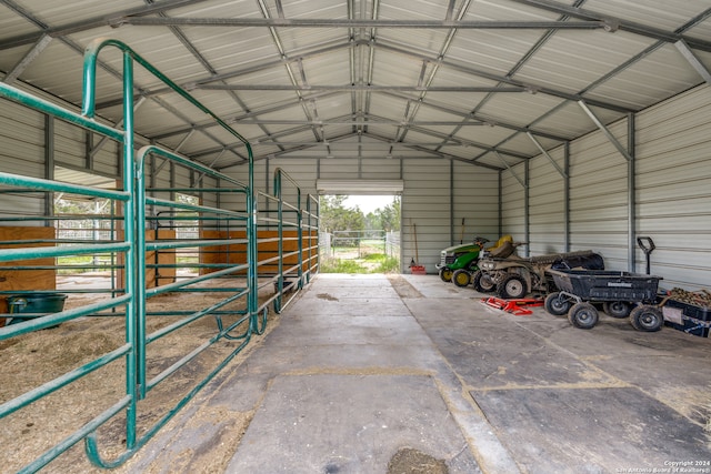 view of stable featuring an outdoor structure