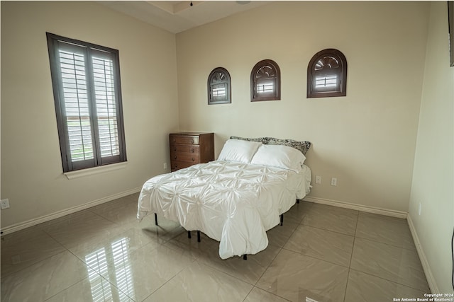 view of tiled bedroom