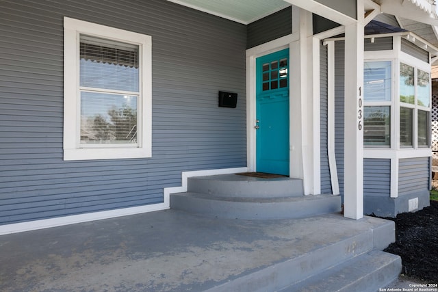 view of doorway to property