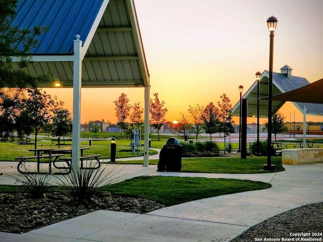 view of community with a yard