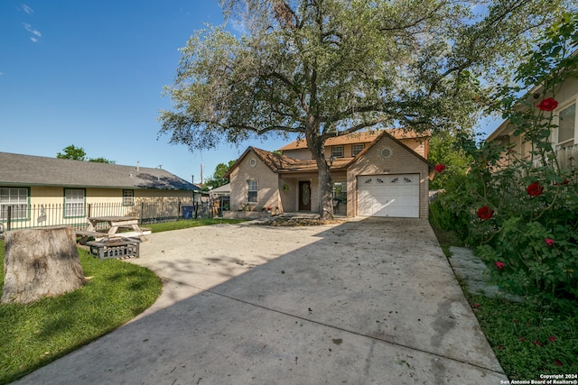 view of front facade with a garage