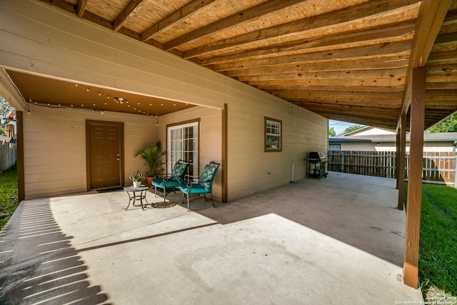 view of patio with grilling area