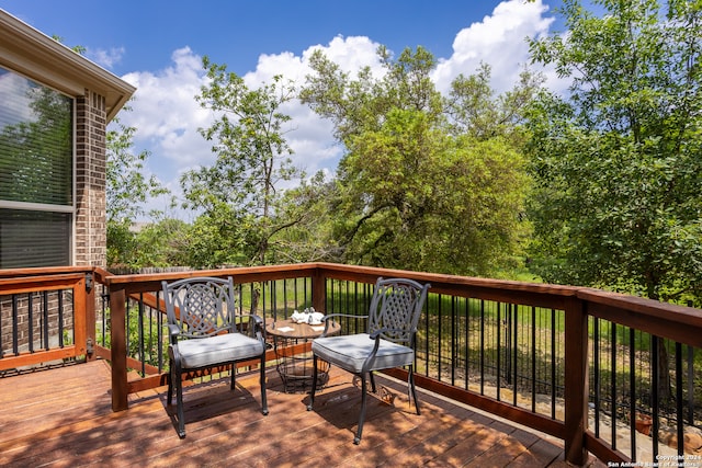 view of wooden deck