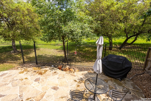 view of patio featuring area for grilling