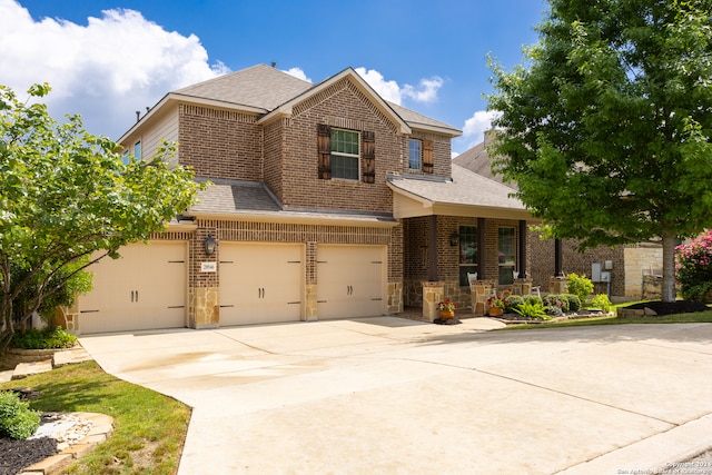 view of front facade with a garage