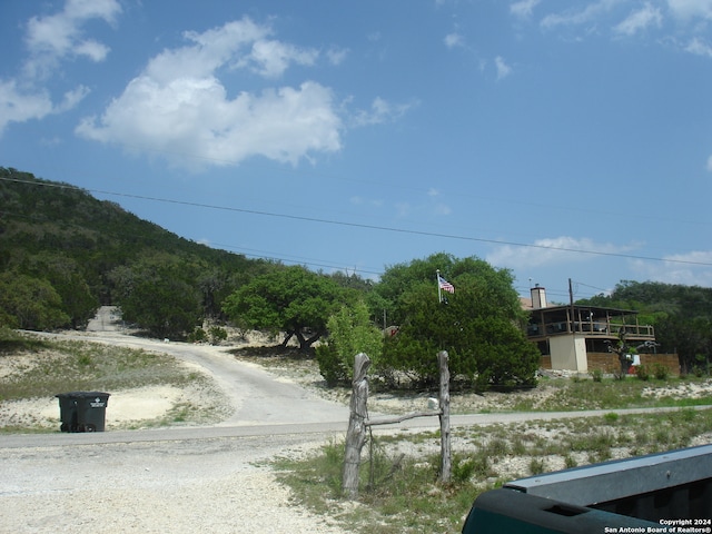 exterior space with a mountain view