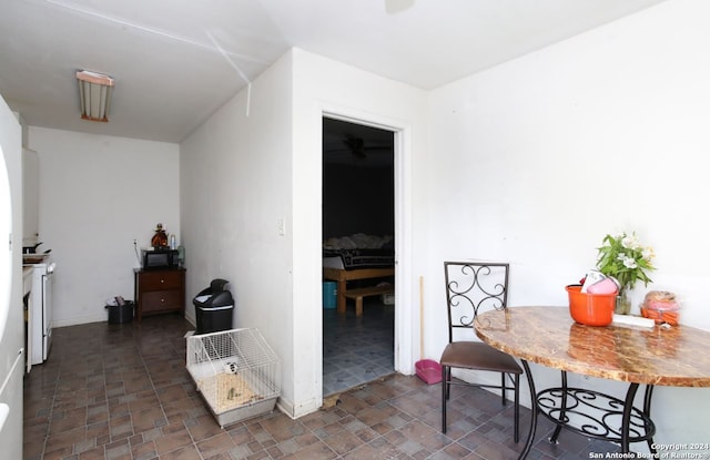 view of tiled dining space