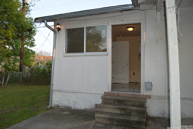 view of doorway to property