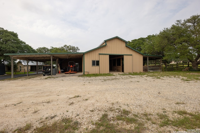 view of shed / structure with a carport