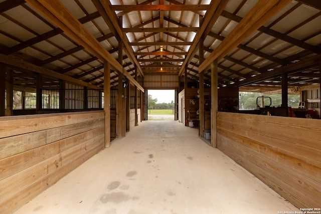 view of horse barn