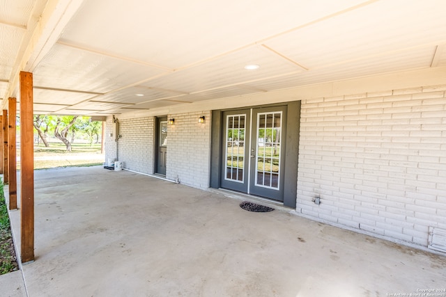 view of patio / terrace with french doors