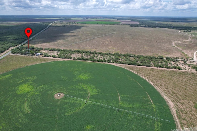 bird's eye view with a rural view