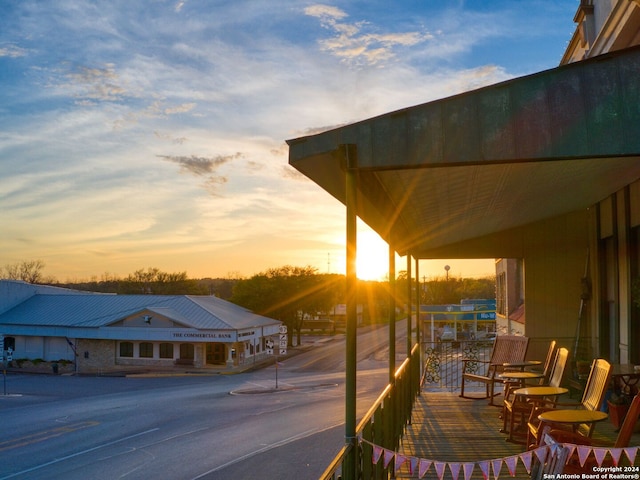 view of deck at dusk