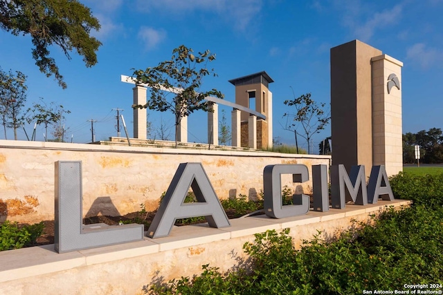 view of community sign