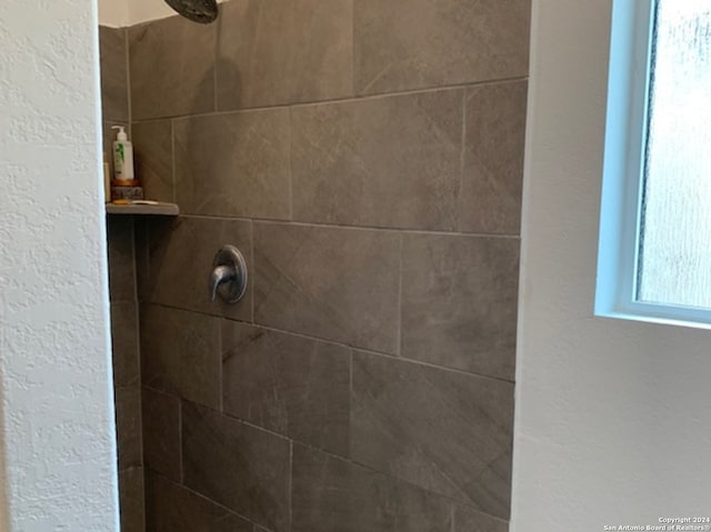 room details featuring tiled shower