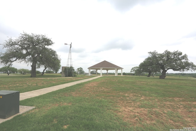 exterior space featuring a gazebo