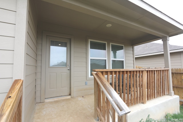 view of doorway to property