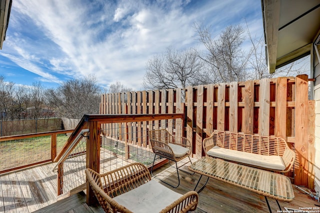 view of wooden terrace