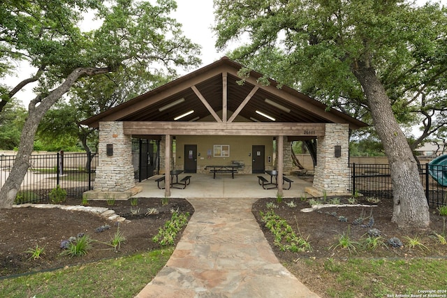 exterior space with a patio