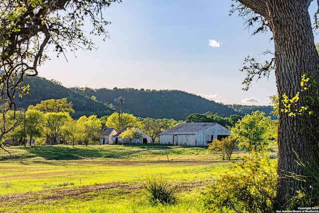 view of mountain feature featuring a rural view