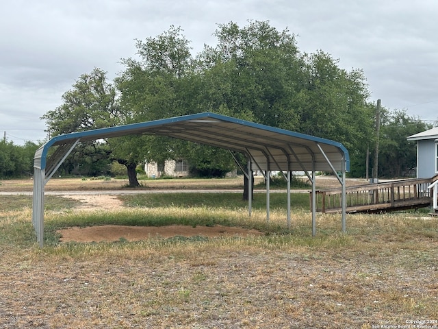 view of parking featuring a carport