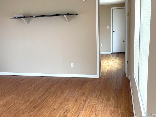 interior space with hardwood / wood-style flooring